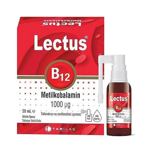 Resim Lectus Metilkobalamin B12 Dilaltı Sprey 20 ml