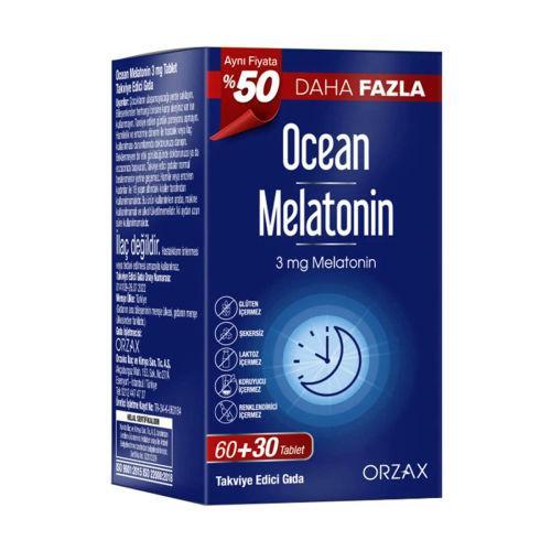 Resim Ocean Melatonin 3 mg 60+30 Tablet - %50 Daha Fazla