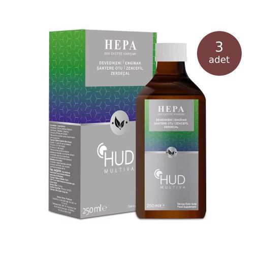 Resim Hud Multiva Hepa Sıvı Ekstra Karışımı 250 ml 3 Kutu