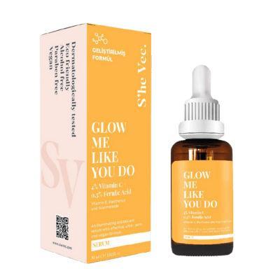 Resim She Vec Glow Me Like You Do Antioksidan Kompleksi İle Cildi Yaşlanma Faktörlerinden Koruyan C Ferulik Serum 30 ml