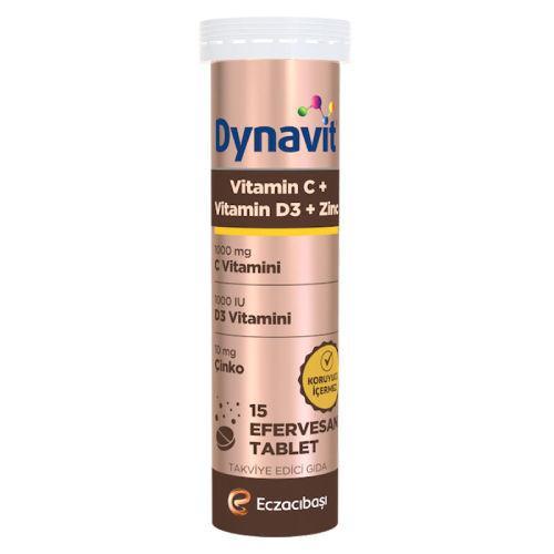 Resim Dynavit Vitamin C + D + Çinko 15 Efervesan Tablet