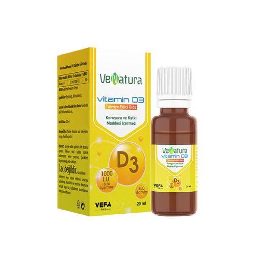 Resim VeNatura Vitamin D3 Takviye Edici Gıda 20 ml Damla