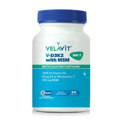 Resim Velavit V-D3K2 with MSM 60 Tablet