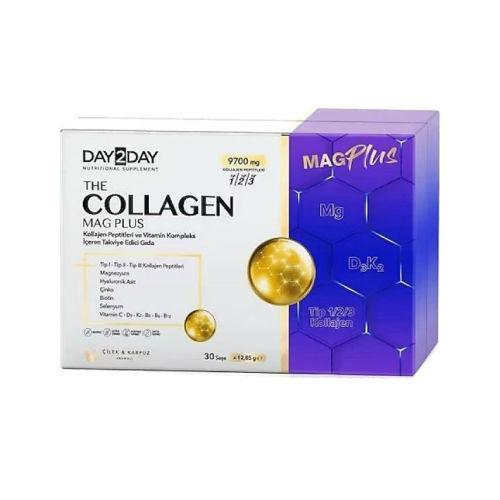 Resim Day2Day Collagen Mag Plus Çilek Karpuz Aromalı 30 Saşe