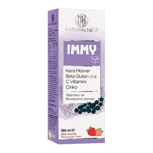 Resim Naturalnest Immy Beta Glukan Çilek Aromalı Şurup 150 ml
