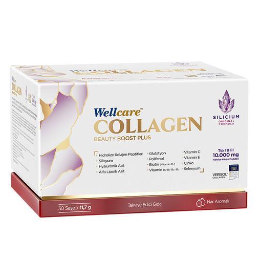 Resim Wellcare Collagen Beauty Boost Plus 10.000 mg Nar Aromalı 30 Saşe