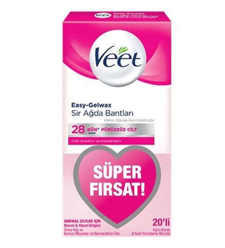 Resim Veet Tüy Dökücü Sir Ağda Bandı Süper Fırsat 20'li