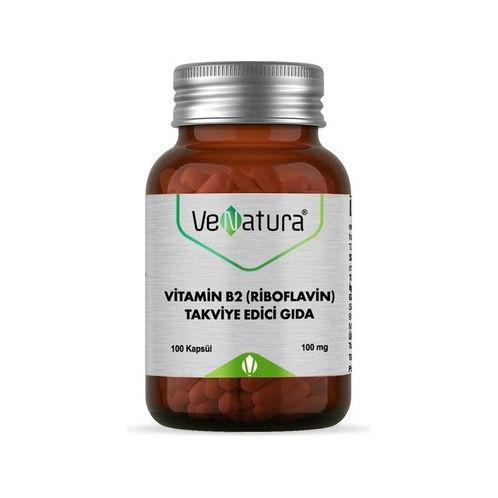 Resim VeNatura Vitamin B2 (Riboflavin) Takviye Edici Gıda 100 kapsül