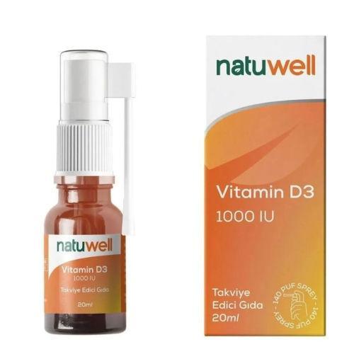 Resim Natuwell Vitamin D3 1000IU Sprey 20 ml