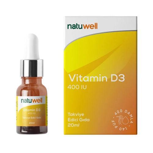 Resim Natuwell Vitamin D3 400IU Sprey 20 ml