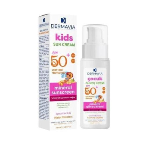 Resim Dermavia SPF50 Koruma Çocuk & Bebek Yüz ve Vücut Güneş Kremi Mineralli 100 ml