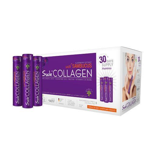 Resim Suda Collagen Double Beauty Sambucus Vişne Aromalı Kolajen 30 Shot