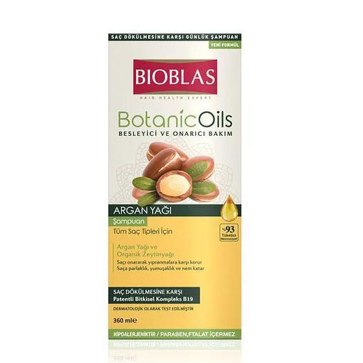 Resim Bioblas Botanic Oils 360 ml Tüm Saç Tipleri İçin Organik Argan Yağlı Şampuan