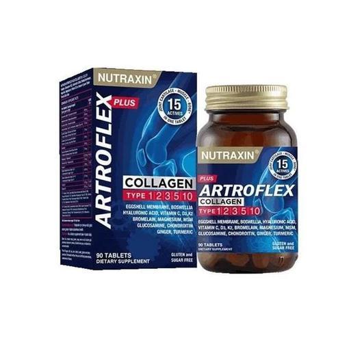 Resim Nutraxin Artroflex Plus Collagen Tip 1 2 3 5 10 90 Tbl Magnezyum Bromelain Yumurta Kabuğu Glukozamin Msm