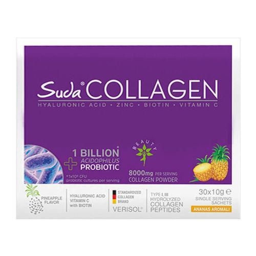 Resim Suda Collagen Probiotic Ananas Aromalı 10 gr 30 Saşe