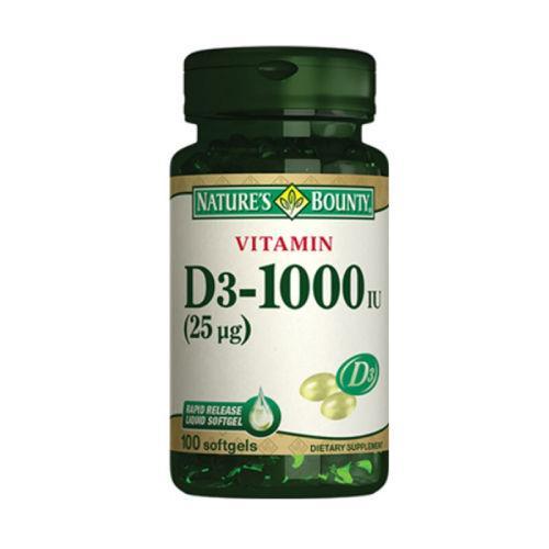 Resim Nature's Bounty Vitamin D3 1000 IU 100 Softgel