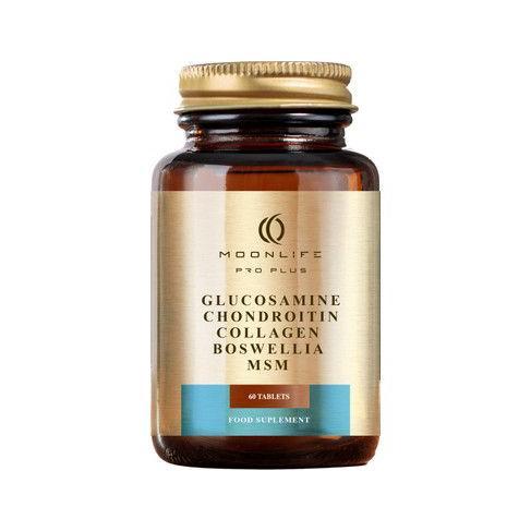 Resim Moonlife Glucosamine Chondroitin Collagen Boswella MSM 60 Tablet