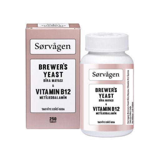 Resim Sorvagen Brewers Yeast (Bira Mayası) Vitamin B12 250 Tablet