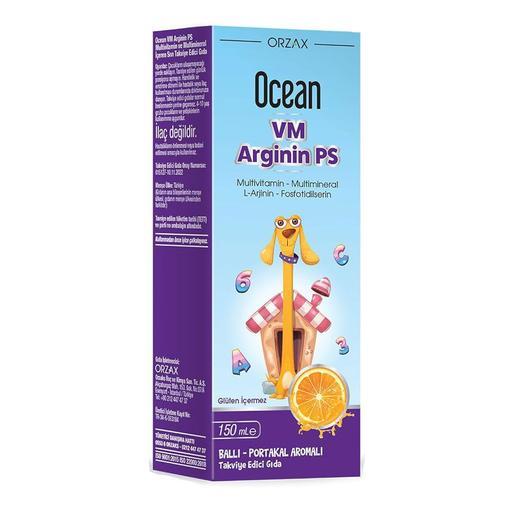 Resim Ocean VM Arginin Ps Ballı Portakal Aromalı Şurup 150 ml