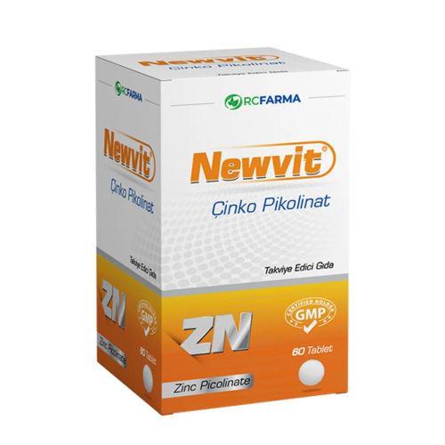 Resim Newvit Çinko Picolinate İçeren Gıda Takviyesi 60 Tablet