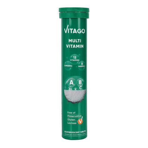 Resim Vitago Multivitamin Multimineral İçeren Efervesan Tablet 20'li