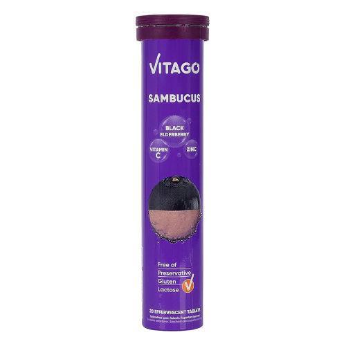 Resim Vitago Sambucus Karamürver Ekstresi Vitamin C Çinko İçeren Efervesan Tablet 20'li