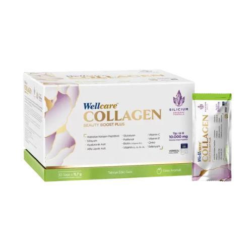 Resim Wellcare Collagen Beauty Boost Plus 10.000 mg Elma Aromalı 30 Saşe