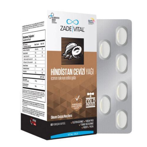 Resim Zade Vital Hindistan Cevizi Yağı 1000 mg 60 Blister Kapsül