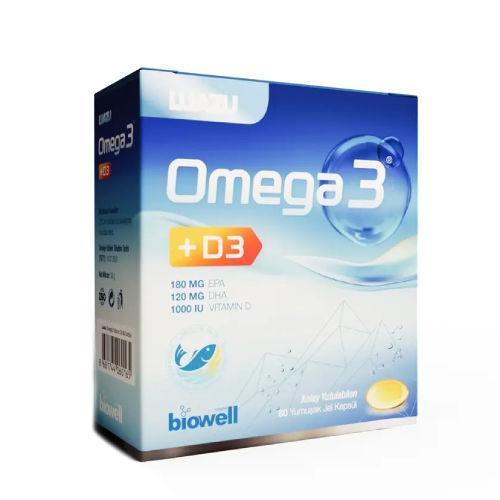 Resim Biowell Luazu Omega-3 + D3 60 Yumuşak Jel Kapsül