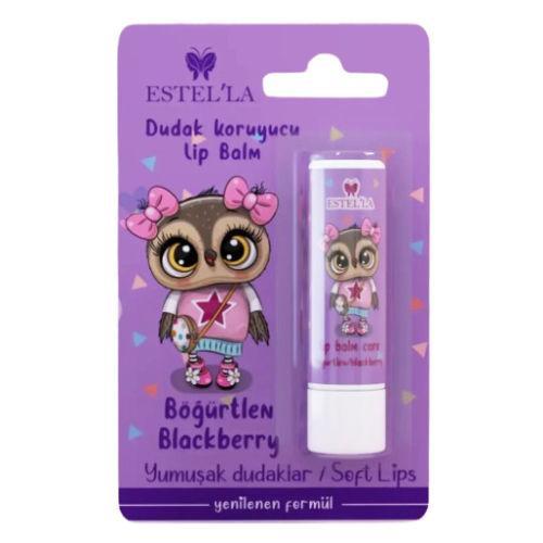 Resim Estel'la Çocuk Dudak Koruyucu Lip Balm Böğürtlen 5 gr