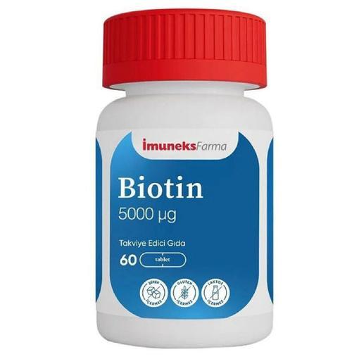 Resim İmuneks Farma Biotin 5000µg 60 Adet