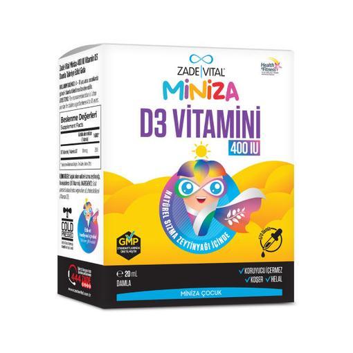 Resim Zade Vital Miniza D3 Vitamini 400 IU 20 ml Damla