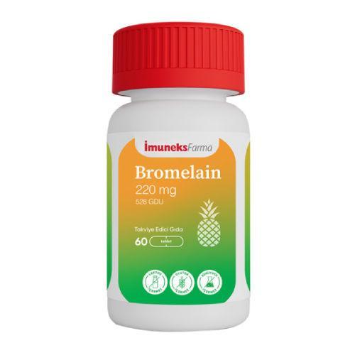 Resim Imuneks Farma Bromelain 220 mg Takviye Edici Gıda 60 Tablet
