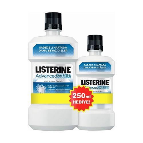 Resim Listerine Advanced White Hafif Tat 500 ml + 250 ml Hediye