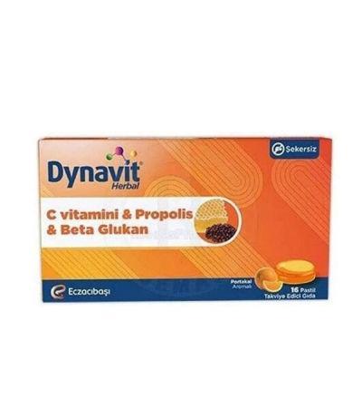 Resim Dynavit Herbal Vitamin C & Propolis & Betaglukan 16 Pastil