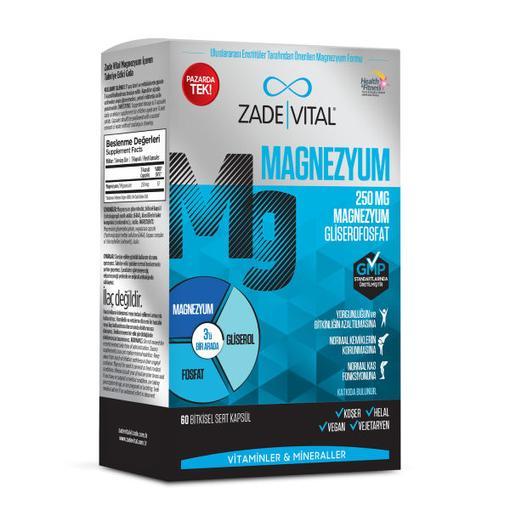 Resim Zade Vital Magnezyum 250 mg 60 Kapsül