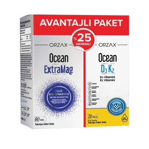Resim Ocean Extramag 60 Tablet + Vitamin D3 K2 20 ml Damla