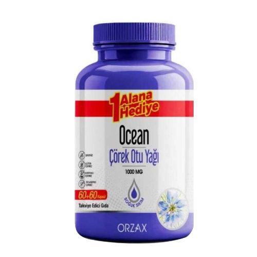 Resim Orzax Ocean Çörek Otu Yağı 1000 mg 60 Kapsül x 2 Adet