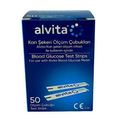 Resim Alvita Şeker Ölçüm Çubukları 50li