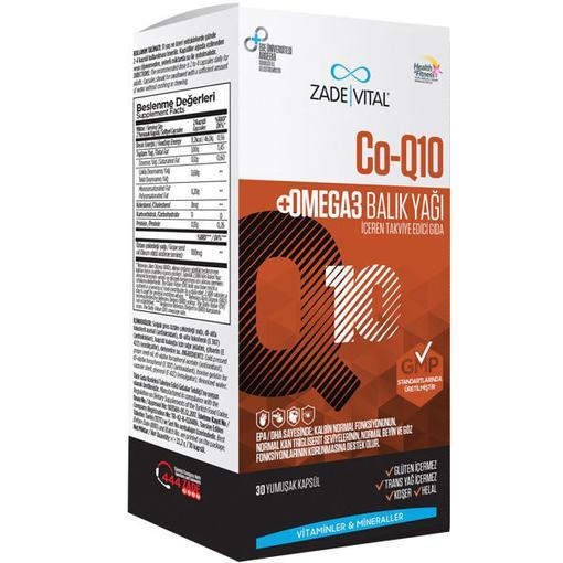 Resim Zade Vital Co-Q10 Omega 3 30 Kapsül Balık Yağı