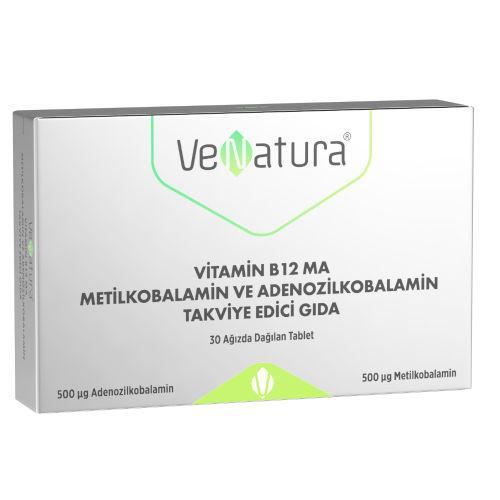Resim Venatura Vitamin B12 MA Metilkobalamin Adenozilkobalamin 30 Ağızda Dağılan Tablet