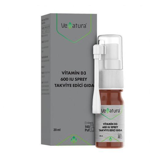 Resim Venatura Vitamin D3 600 IU 20 ml Sprey