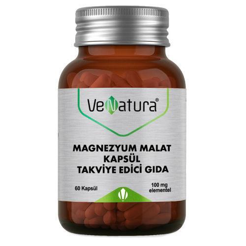 Resim Venatura Magnezyum Malat 100 mg Elementel 60 Kapsül