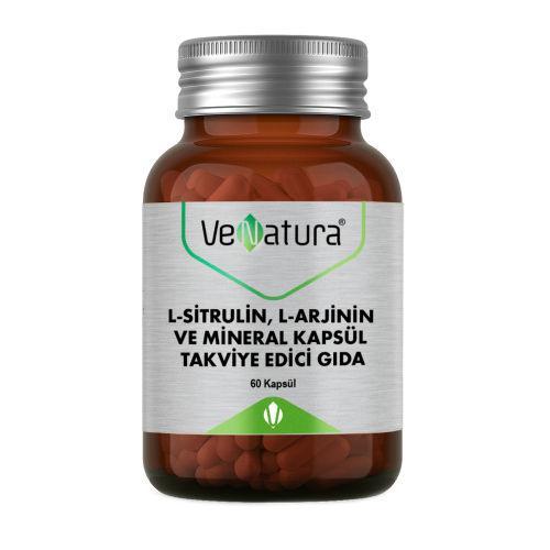 Resim Venatura L-Sitrulin L-Arjinin Mineral 60 Kapsül