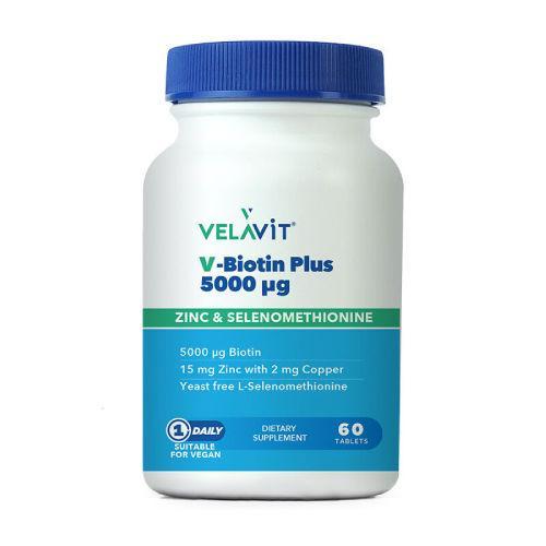 Resim Velavit V-Biotin Plus 5000 mcg Zinc 60 Tablet