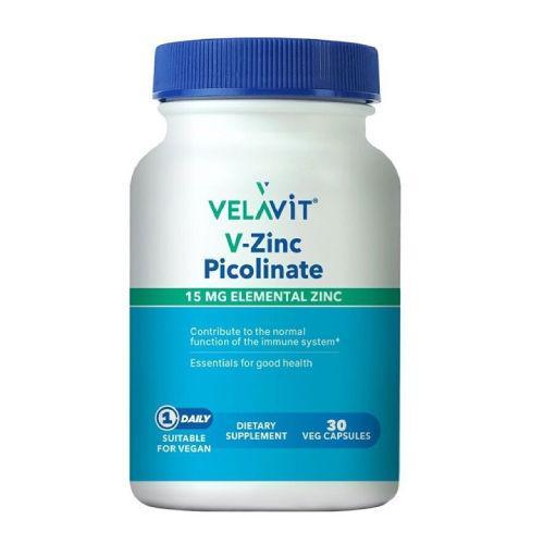Resim Velavit V-Zinc Picolinate 15 mg 30 Kapsül