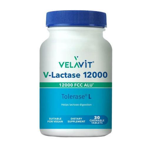 Resim Velavit V-Lactase 12000 FCC İçeren 30 Çiğnenebilir Tablet