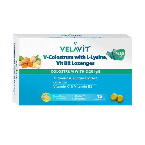 Resim Velavit V-Colostrum L-Lysine 15 Pastil