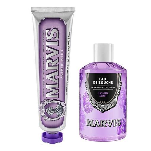 Resim Marvis Jasmin Mint Diş Macunu 85 ml + Marvis Jasmin Mint Ağız Bakım Suyu 400 ml