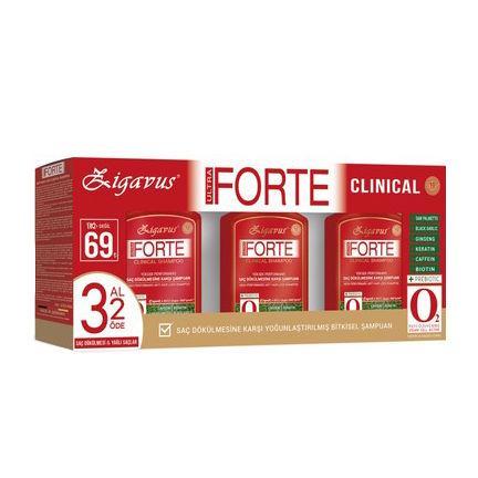 Resim Zigavus Forte Ultra Clinical Kuru ve Normal Saçlar İçin 3x300 ml Şampuan
